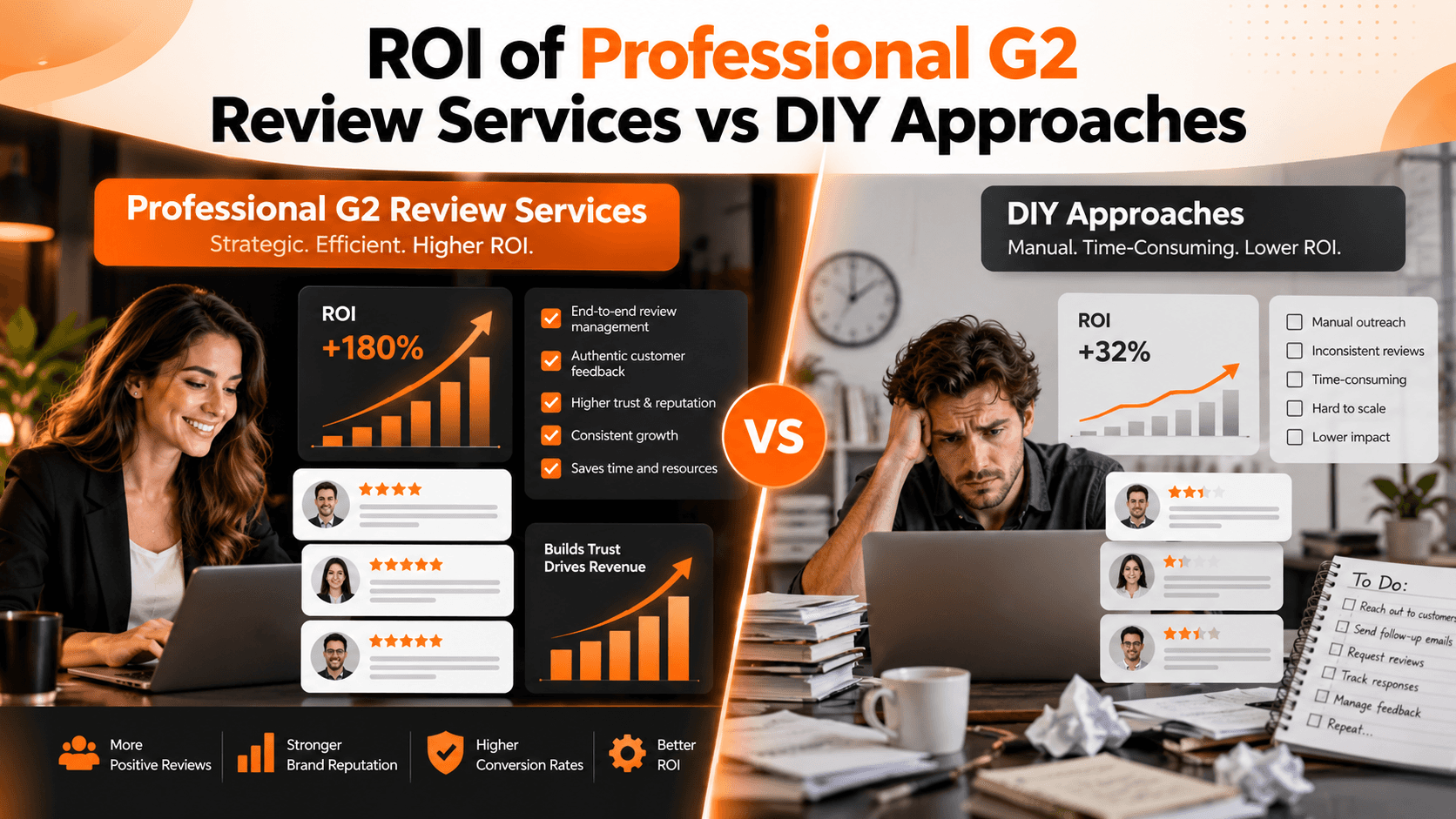 ROI of Professional G2 Review Services vs DIY Approaches