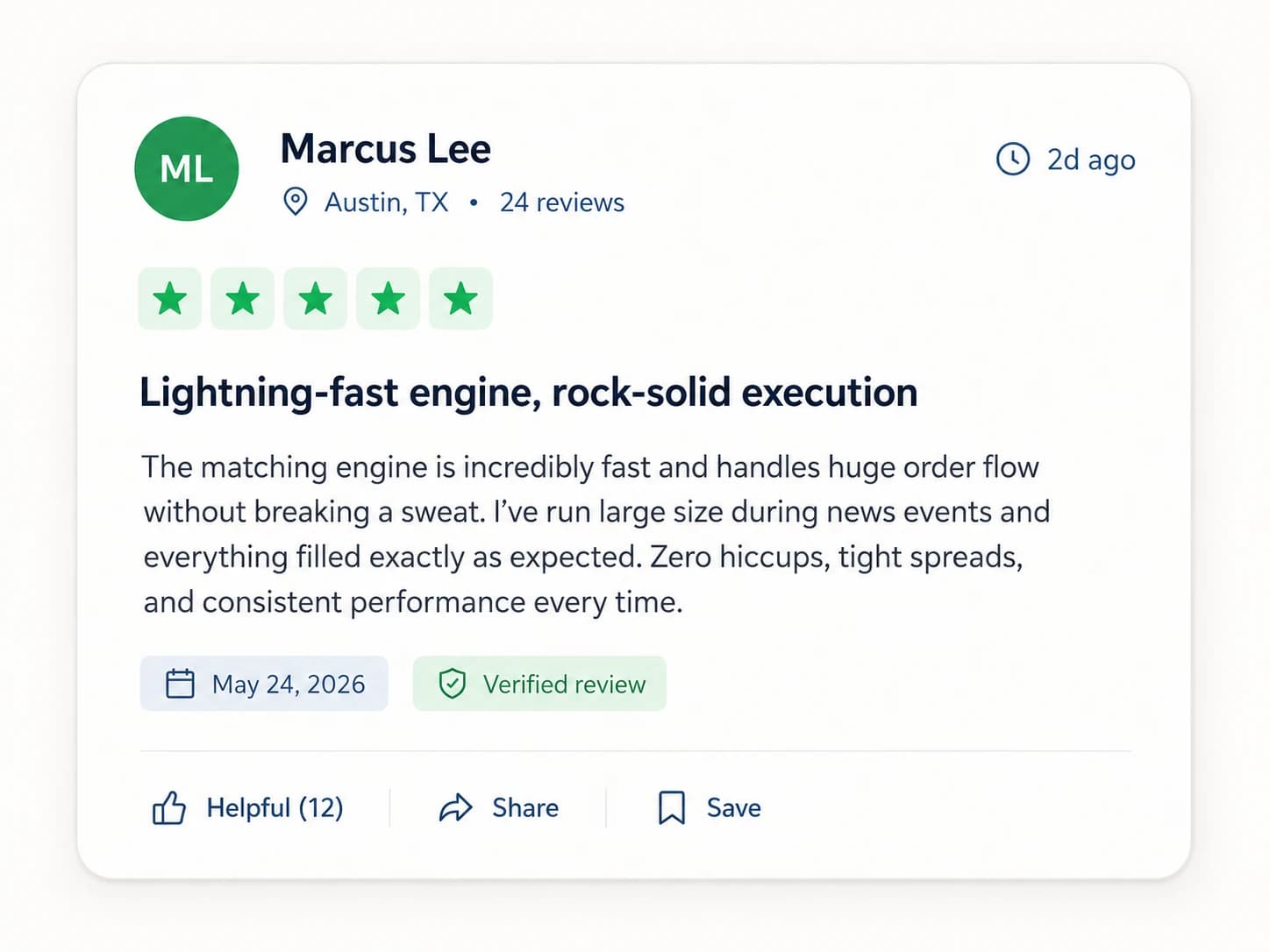 Trustpilot review screenshot